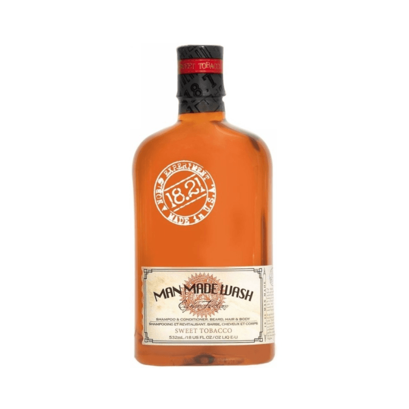 Daugiafunkcė priemonė vyrams 3 in 1, t.y. stiprinamasis šampūnas, kondicionierius ir kūno prausiklis viename 18.21 Man Made Wash Sweet Tobacco WSH18ST, 530 ml
