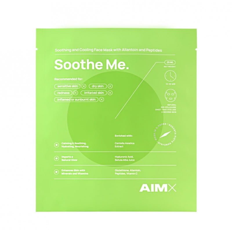 AIMX Greito poveikio raminanti veido kaukė su peptidais „Soothe Me“ 1 vnt
