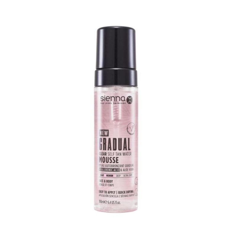 SIENNA-X laipsniško savaiminio įdegio permatomos putos GRADUAL, 190ml