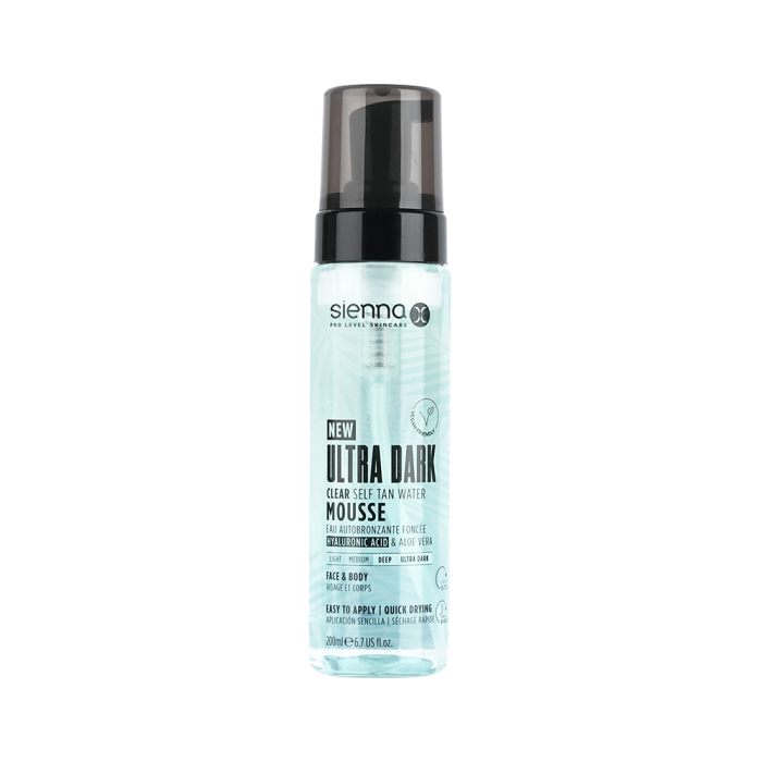 SIENNA-X skaidrios savaiminio įdegio putos ULTRA DARK, 190 ml