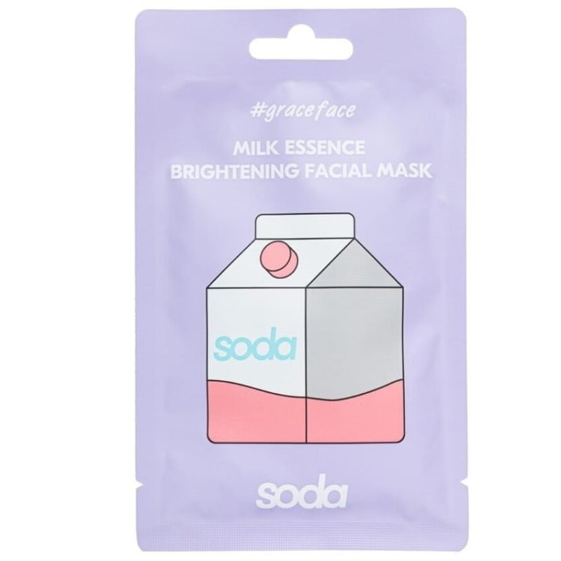 SODA veido kaukė šviesinanti su pieno esencija, 28 ml
