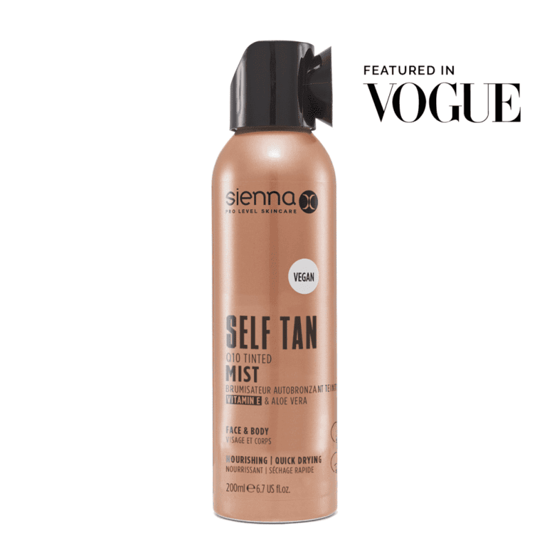 Sienna-X self tan Q10 tinted mist – savaiminio įdegio dulksna su Q10, 200 ml
