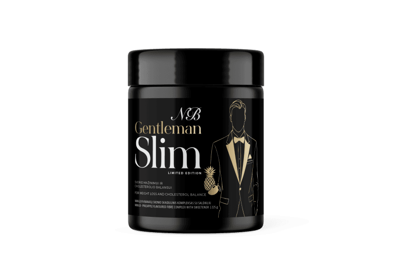 GENTLEMEN SLIM – ananasų ir mangų skonio skaidulų kompleksas vyrams, 225 g